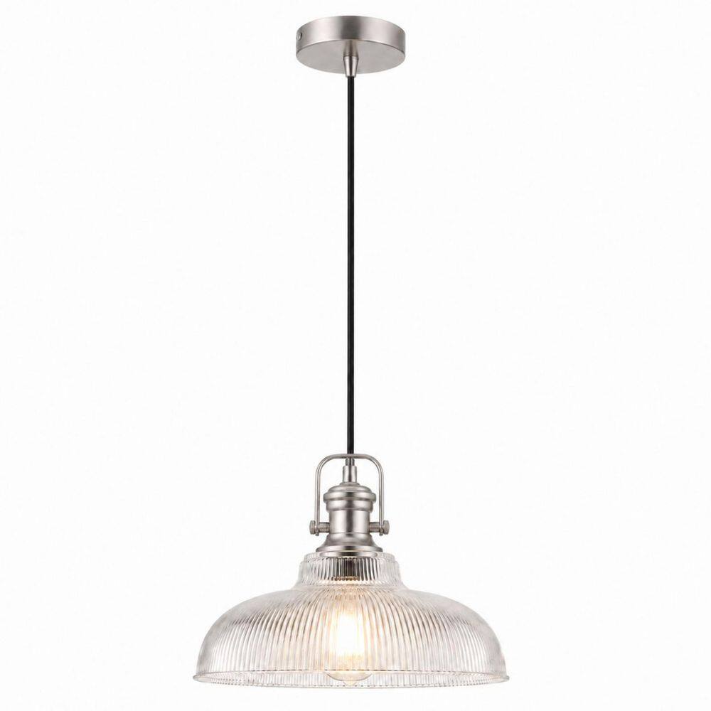 RayHome 12 in. 1-Light Brushed Nicke Industrial Pendant Light with Clear Shade,Farmhouse Pendant Lights price history on PriceWatchPro