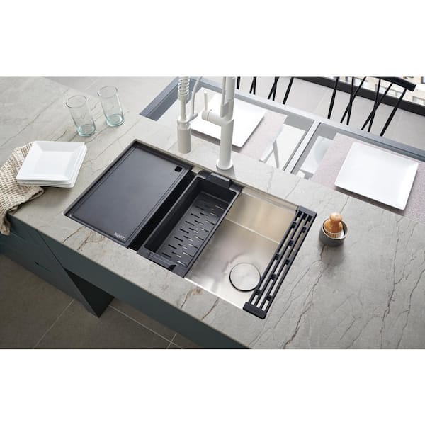 Ruvati Veniso Nova 30 in. Undermount Single Bowl 16-Gauge