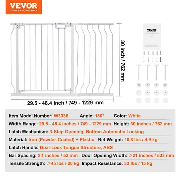 45 inch baby gate with door best sale