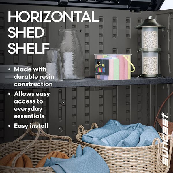 Suncast 49.5 in. W x 1.25 in. H Plastic Horizontal Storage Shelf