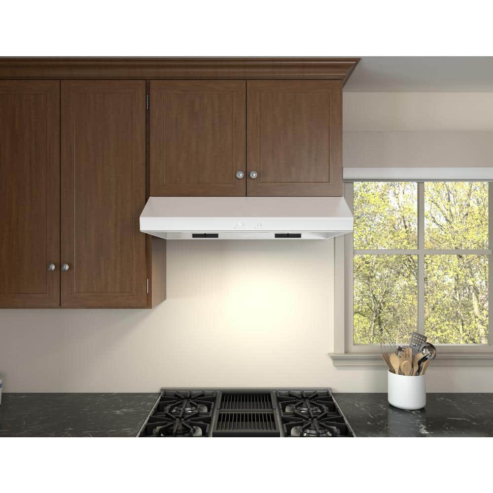 Cyclone 36" White Stainless Steel Under Cabinet Range Hood