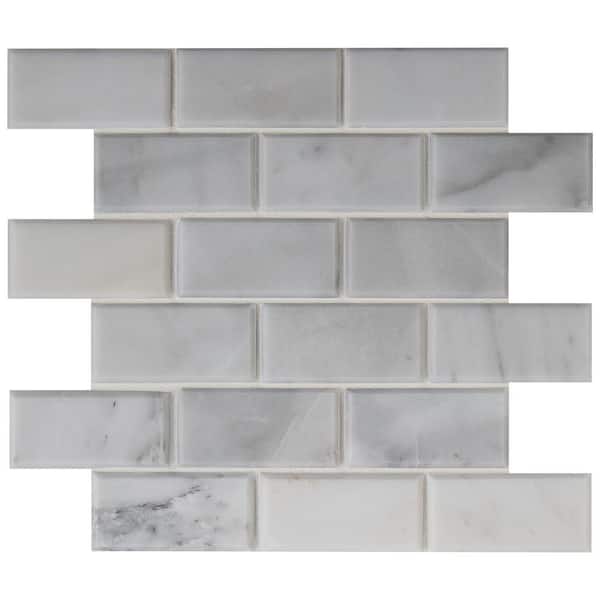 MSI Greecian White Beveled 12 in. x 12 in. Polished Marble Mosaic Tile (1 sq. ft./Each)