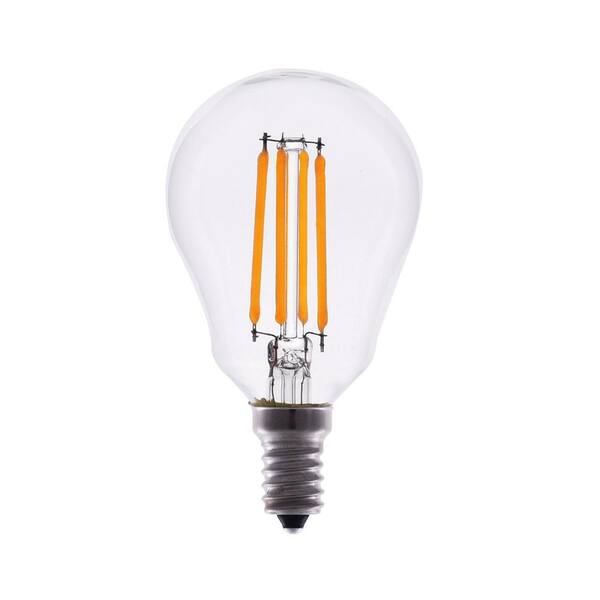 TriGlow 40-Watt Equivalent A15 Dimmable Clear Glass Filament LED Light Bulb Warm White 2700K