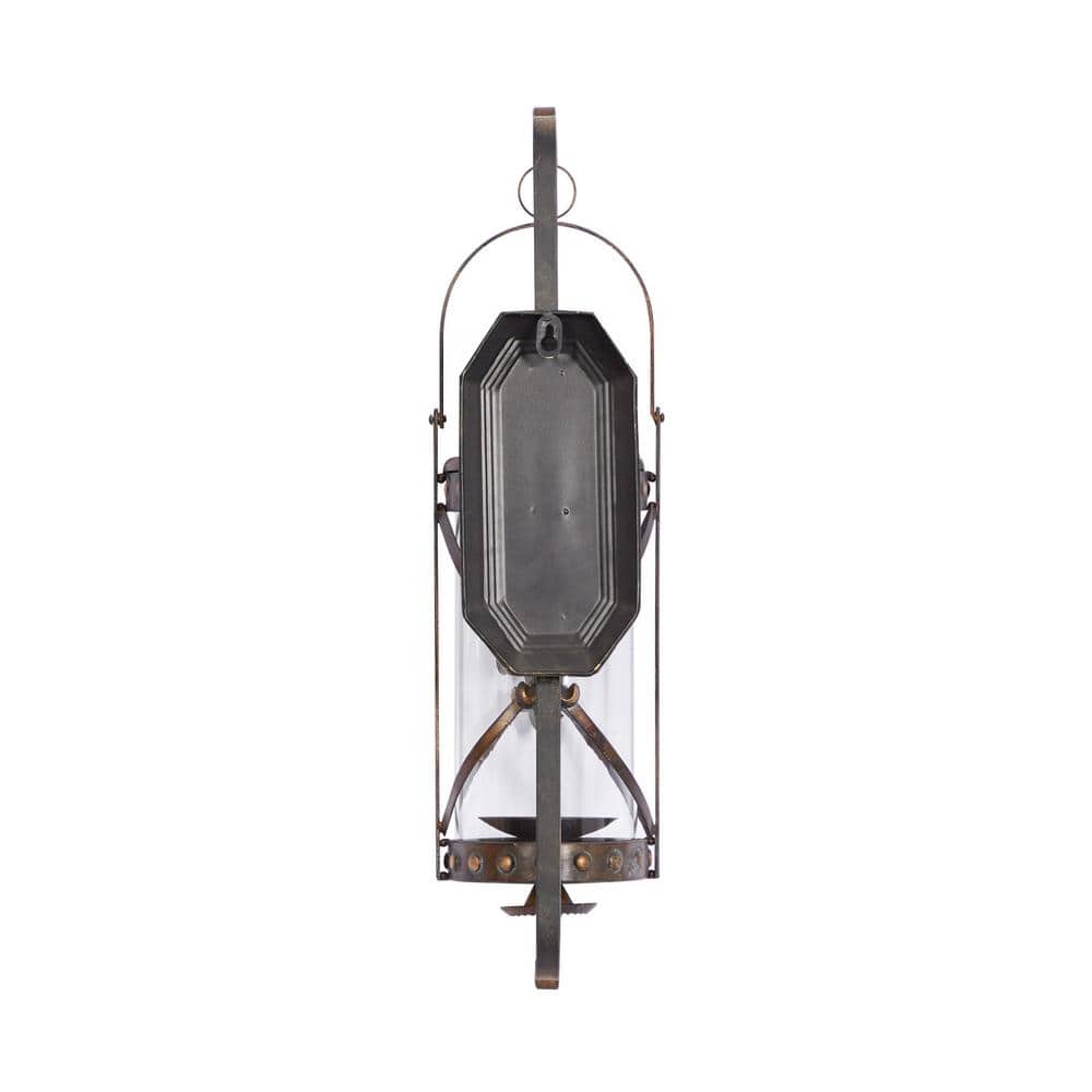 Satin Finish Traditional Hurricane Candle Lantern 7"L x 6"W x 20"H