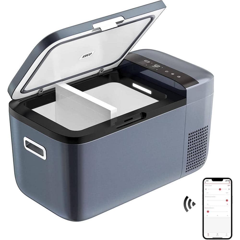 0.82 cu. ft. Built-In Outdoor Refrigerator in Grey with Danfoss Compressor, 0-50 degrees F, Separate Contro