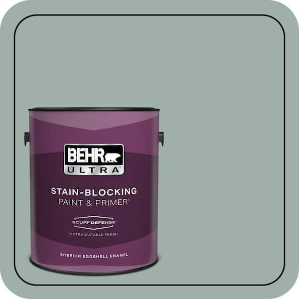 BEHR ULTRA 1 gal. #490F-4 Gray Morning Extra Durable Eggshell Enamel Interior Paint & Primer