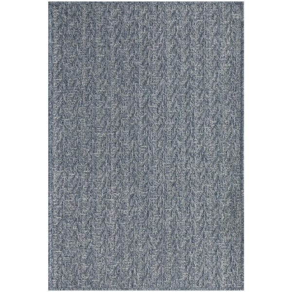 Tulum Denim 2 ft. x 3 ft. All-Over Design Contemporary Area Rug