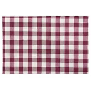 Buffalo Check 18 in. x 12 in. Reds / Pinks Burgundy Checkered Cotton/Polyester Placemats (Set of 4)