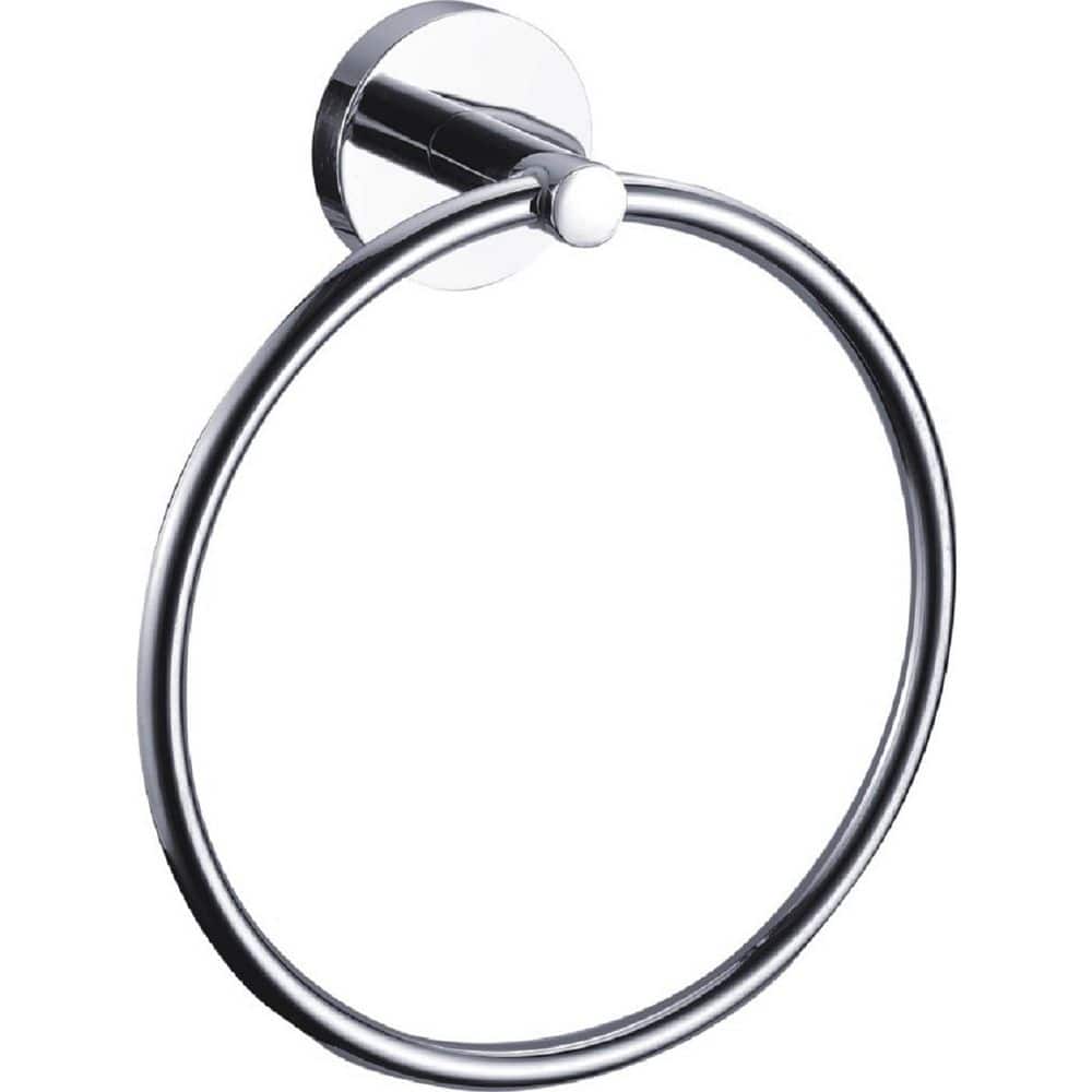 Utopia 6.8 in. Polished Chrome Wall Mounted Towel Ring price history on PriceWatchPro