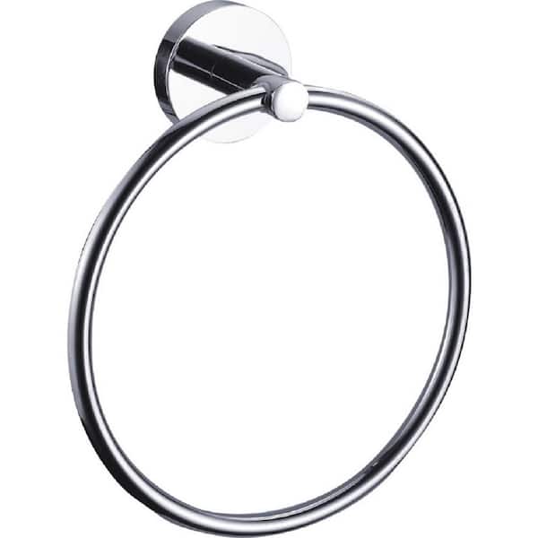 Utopia 6.8 in. Polished Chrome Wall Mounted Towel Ring
