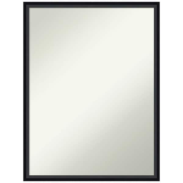 Amanti Art Lucie Black 19 in. H x 25 in. W Wood Framed Non-Beveled Wall Mirror in Black