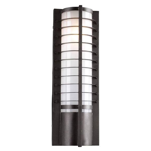 PLC Lighting 2-Light Outdoor Bronze Wall Sconce with Matte Opal Glass