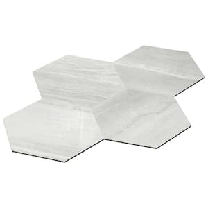 Yukon Light Grey Marble 10.27 in. x 11.85 in. 4mm Stone Peel and Stick Backsplash Tiles (8pcs/6.8 sq.ft Per Case)