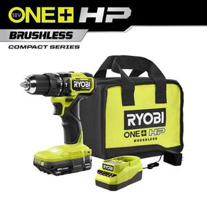 ONE+ HP 18V Brushless Cordless Compact 1/2 in. Hammer Drill/Driver Kit with 1.5 Ah Battery and Charger