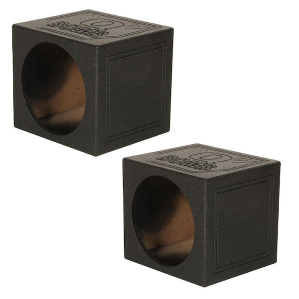 Q POWER QBomb 12 in. Sealed Car Audio Subwoofer Sub Box Enclosure (2-Pack)