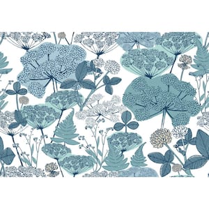 Blue and White Niittypolku Peel and Stick Wallpaper (Covers 28.29 sq. ft.)