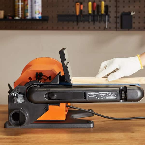 Professional Belt Sander, 6 in. Disc Sander and 4 x 36 in. Belt Sander with 5A Induction Motor Cast Aluminum Worktable