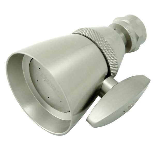 Kingston Brass Made To Match 1-Spray Patterns 2.25 in. Wall Mount Jet Fixed Shower Head in Brushed Nickel