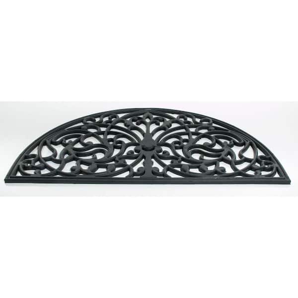 30 in. x 18 in. Black Rubber Outdoor Door Mat