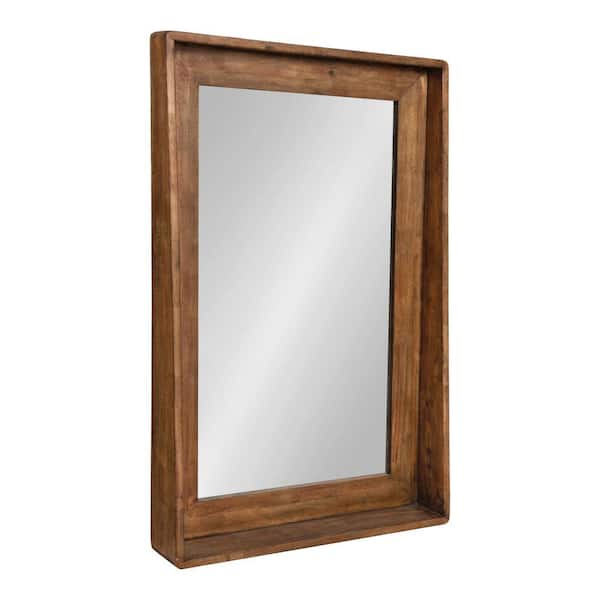 Kate and Laurel Medium Rectangle Brown Neo-Classical Mirror (36.5 in. H x 23.75 in. W)