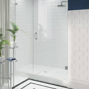 Voltaire 60 in. x 32 in. Acrylic Single-Threshold Center Drain Shower Base in White