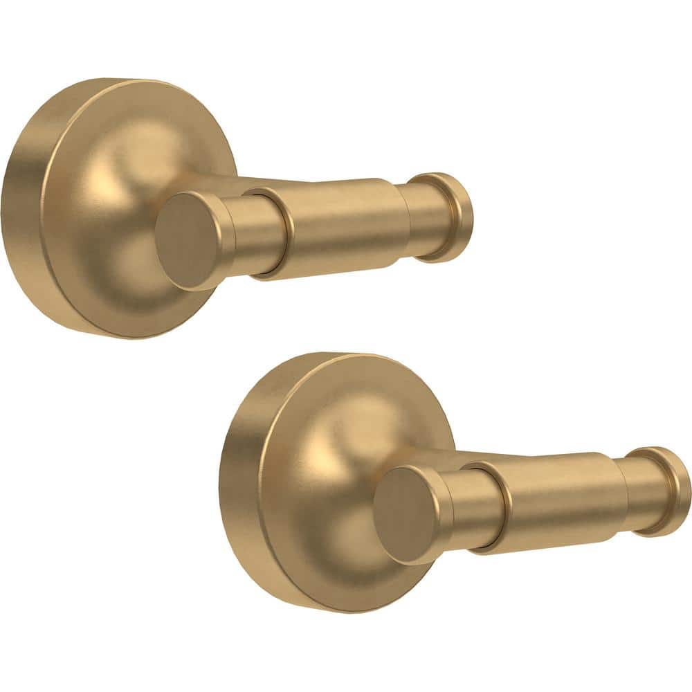Franklin Brass Voisin Wall Mounted Multi-Purpose Double Knob Towel Hook in  Satin Gold (2-Pack) VOI35-BB-K2 The Home Depot