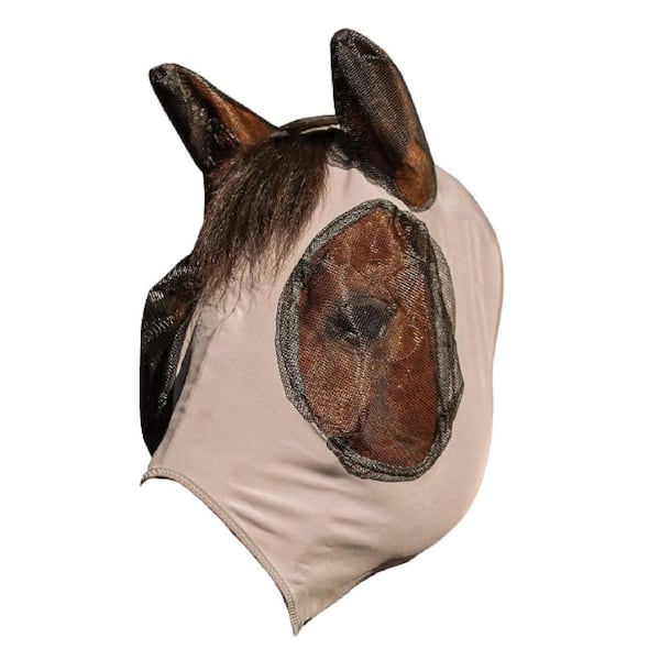 Horse Fly Mask with Charcoal Pattern, Maximum Protection and Comfort