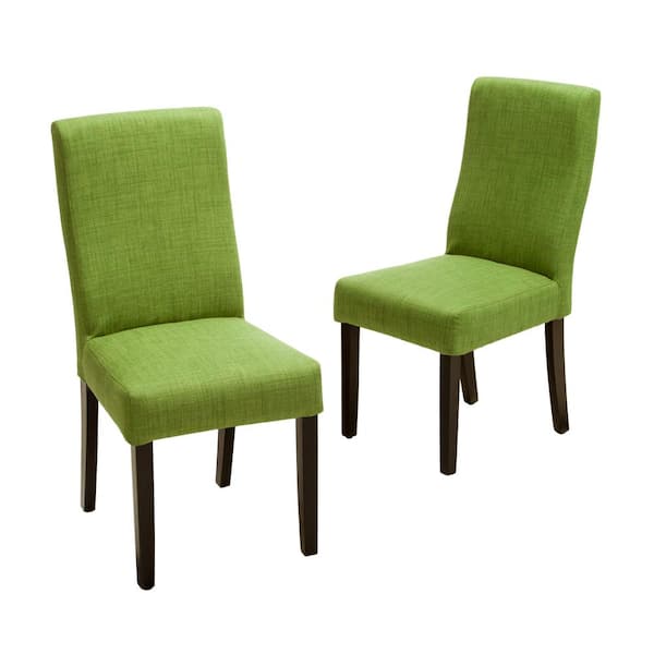 Noble House Corbin Green Fabric Upholstered Dining Chair (Set of 2)