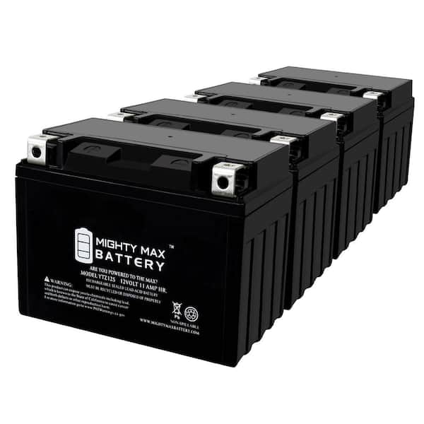 MIGHTY MAX BATTERY YTZ12S 12V 11Ah Replacement Battery compatible with Honda XL 650 V Transalp 00-06 - 4 Pack