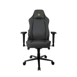 Primo Dark Gray/Gold Premium Woven Fabric Gaming/Office Chair with High Backrest Recliner Built-in Lumbar Adjustment