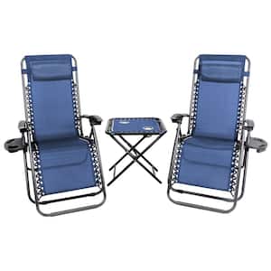 Patio Premier Red Metal Folding Lawn Chair set, 2 Zero