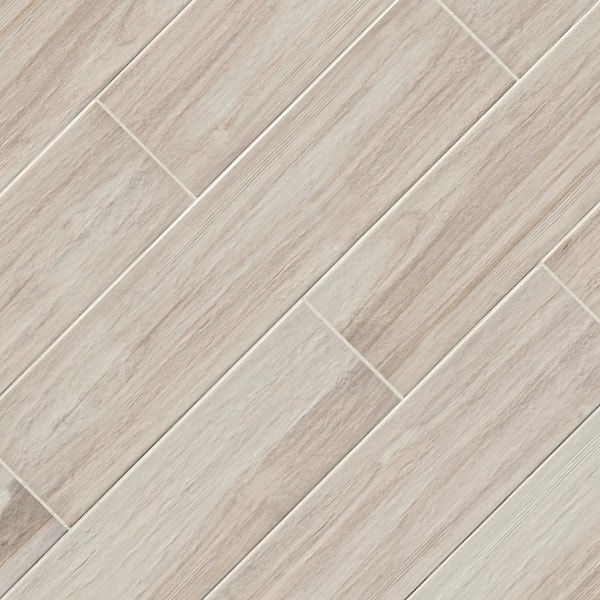 Havenwood Dove 8 in. x 36 in. Matte Porcelain Wood Look Floor and Wall Tile  (14 sq. ft./Case)