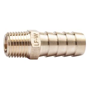1/2 in. ID Hose Barb x 1/4 in. MIP Lead Free Brass Adapter Fitting (5-Pack)