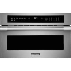 Professional 30 in. Electric Built-In Microwave in Stainless Steel with Convection Bake Technology and Drop-Down Door