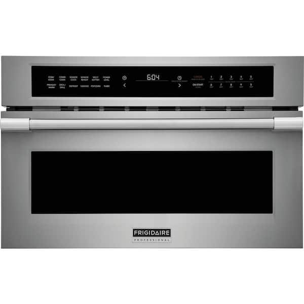 Frigidaire 30 in. Electric Built-In Microwave in Stainless Steel with Convection Bake Technology and Drop-Down Door