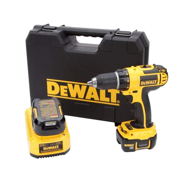 DEWALT 18-Volt Lithium-Ion Cordless 1/2 in. Compact Drill/Driver Kit with (2) Batteries 1.1.Ah, 30-Minute Charger and Case