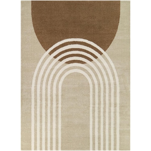 BALTA Gateway Rust 5 ft. x 7 ft. Stripe Area Rug