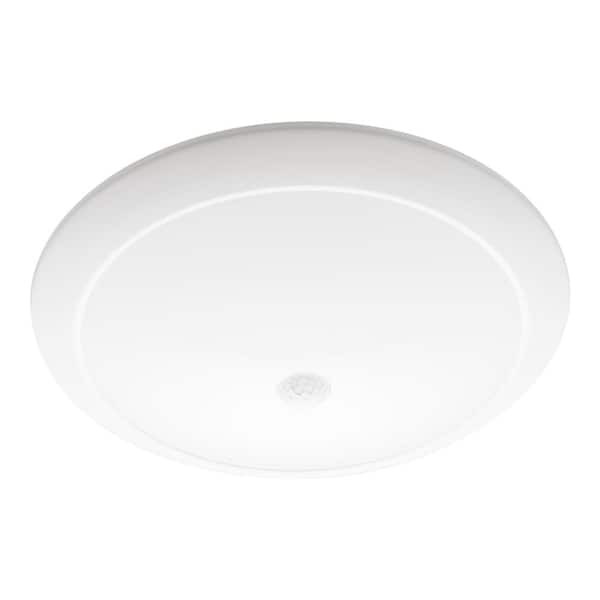 HALO 9 in. 4000K CCT Bright White Integrated LED Recessed Light White Trim Surface Mount Motion Sensor 1200 Lumens
