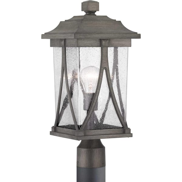 Progress Lighting Abbott Collection 1-Light Antique Pewter Clear Seeded ...