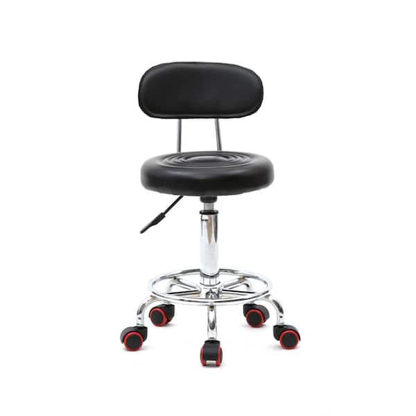Karl home 34 Height Black PU Leather Seat Adjustable Salon