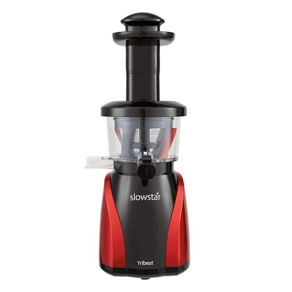 Juicer Liquifying Cold Press Plastic Housing in Black/Red with Dispenser Spout 