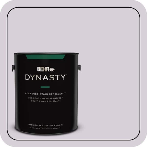 BEHR DYNASTY 1 gal. #670E-3 Lilac Mauve Semi-Gloss Enamel Interior Stain-Blocking Paint & Primer