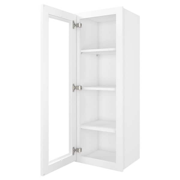 Plywell Ready to Assemble 9x42x12 in. Shaker Wall End Open Shelf Cabinet in White