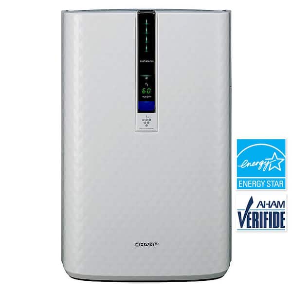 Sharp Air Purifier and Humidifier with Plasmacluster Ion Technology Recommended for Medium-Sized Rooms True HEPA Filter