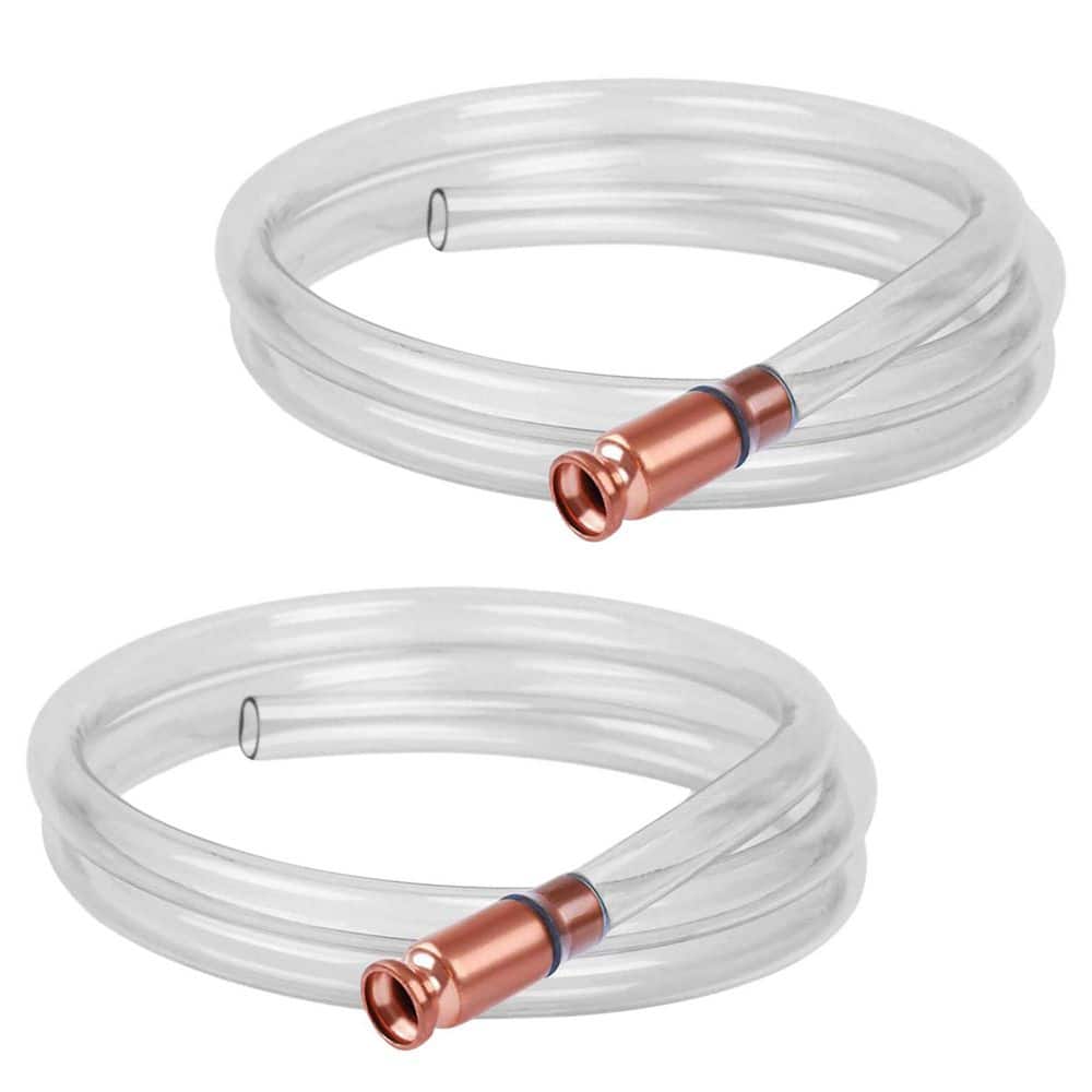 "6FT Food Grade Silicone Liquid Transfer Hose Kit 1/2"" Valve Pump for Gas Oil Water Aquarium Fuel 2 Pack" price history on PriceWatchPro