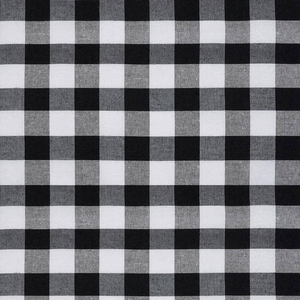Black and White Cotton Polyester Buffalo Check Window Panel