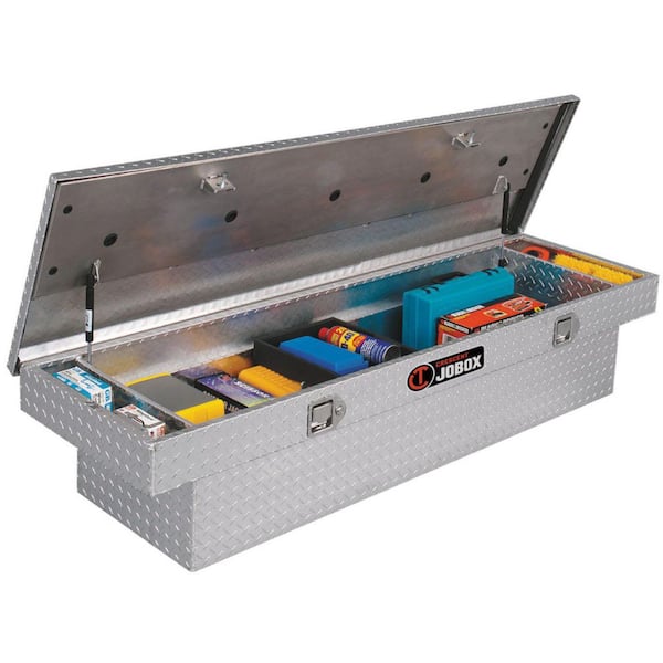 Jobox 70 in. Diamond Plate Aluminum Full Size Crossover Truck Tool Box