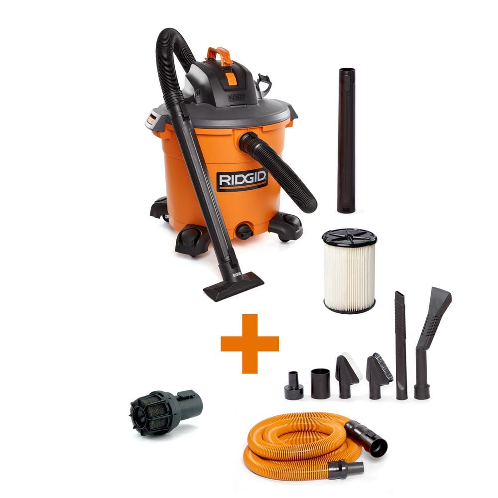 16 Gal. 5.0 Peak HP NXT Shop Vacuum Wet Dry Vac with Filter, Diffuser, Accessories and Car Cleaning Kit HD1640D price history on PriceWatchPro