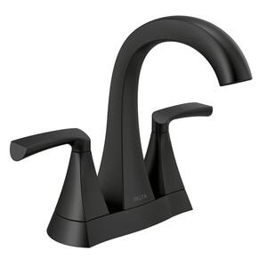 Pierce 4 in. Centerset 2-Handle Bathroom Faucet in Matte Black