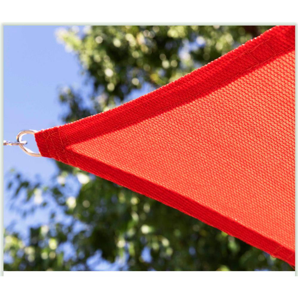 Large Red High-Density Polyethylene Patio Sun Shade Sail